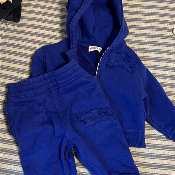Burberry Kids Royal Blue Joggers and Hoodie Set
